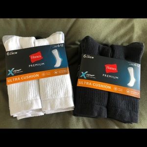 Hanes premium ultra cushion crew socks 12 pairs